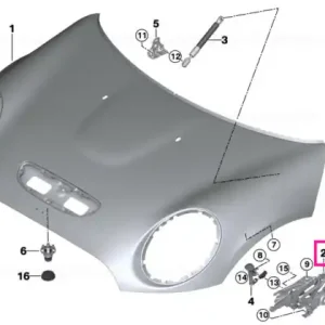 Right engine hood hinge AKTIV - BMW - Mini Plată securizată