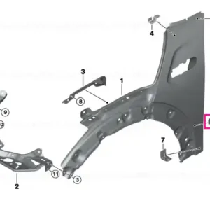 Lichidare de stoc Suport panou lateral centru - BMW - Mini