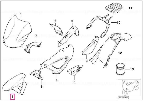 Front mudguard GOLDORANGE-MET - BMW Motorrad Transport gratuit