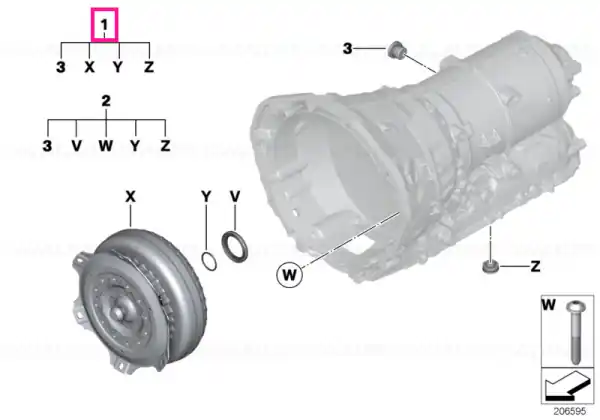 Livrare gratuită Kit reparație convertizor cuplu GA8HP45 - BMW