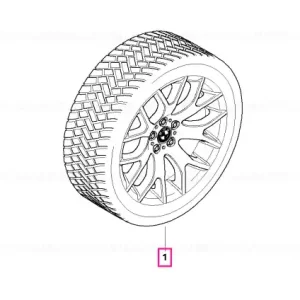 Ultima șansă Roată completă de iarnă - Cross Spoke 177 cu anvelopa Dunlop Grandtrek WT M3 ROF - 255/55R18 109H XL - BMW X5 E70