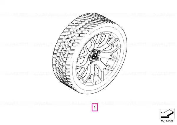 Ultima șansă Roată completă de iarnă - Cross Spoke 177 cu anvelopa Dunlop Grandtrek WT M3 ROF - 255/55R18 109H XL - BMW X5 E70