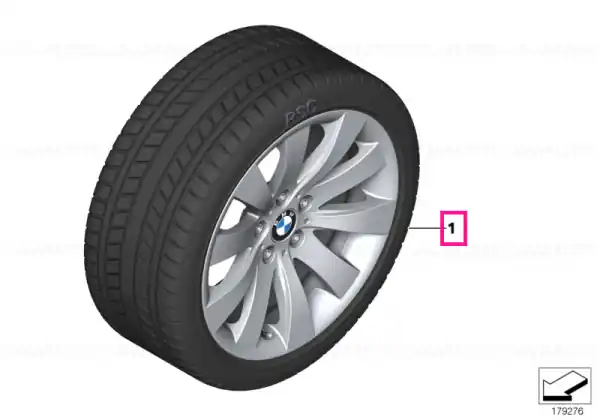 Roată completă de iarnă - Star Spoke 250 cu anvelopa Pirelli W210 Sottozero S2 r-f - 245/50R18 100H - BMW Seria 7/5 GT F01/F02/F07 Premium