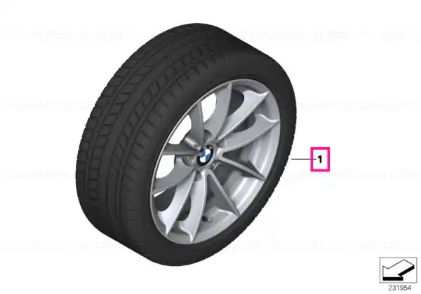Mai ieftin Roată completă de iarnă - V-Spoke 304 cu anvelopa Pirelli W210 Sottozero S2 - 225/60R17 99H - BMW X3/X4 F25/F26