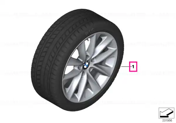 Roată completă de iarnă - V-Spoke 307 cu anvelopa Pirelli W210 Sottozero S2 r-f - 245/50R18 100H - BMW X3/X4 F25/F26 Bestseller