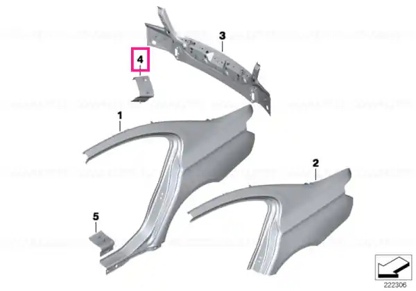 Livrare rapidă Reinforcement plate, C-pillar, right - BMW
