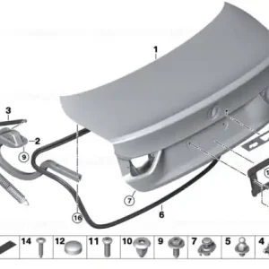 Trunk lid grip - BMW Transport gratuit