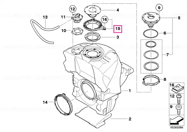 Cumpărături sigure Fixing ring, filler tube - BMW Motorrad
