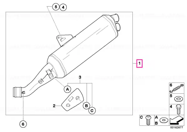 Sports rear silencer AKRAPOVIC - BMW Motorrad Ofertă limitată