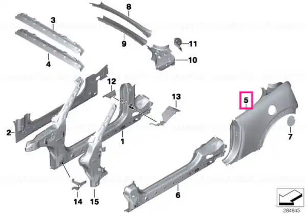 Right rear side panel - BMW - Mini Livrare rapidă