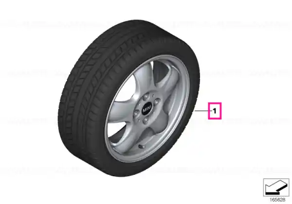 Preț mic Roată completă de iarnă - 5 Star Spooler R100 cu anvelopa Nokian Tyres WR D3 - 175/65R15 84T - Mini R50/R52/R55/R56/R58/R59