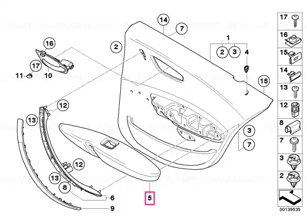 Armrest, imitation leather, rear left ALASKAGRAU - BMW Livrare expres