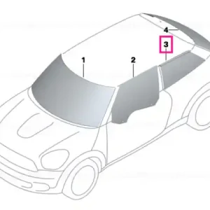 Cel mai vândut Side window, rigid, rear left - BMW - Mini