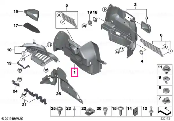 Ornament portbagaj stânga - BMW - Mini Ofertă limitată