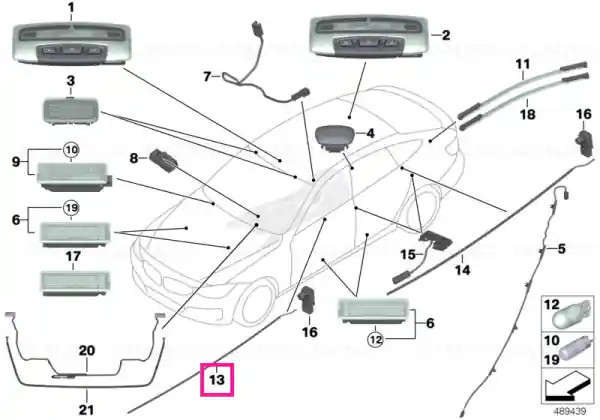 Optical conductor, door, front top left - BMW Preferatul clienților