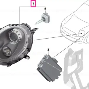 Cel mai vândut Headlight xenon 25 W black, right SCHWARZ/BLACK - BMW - Mini