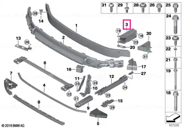 Deformation element right - BMW - Mini Reduceri