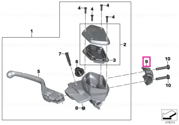 Clemă țeavă dreapta - BMW Motorrad Ultima șansă