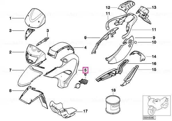 Expediere rapidă Panou finisaj stânga, MANDARIN 2 - BMW Motorrad