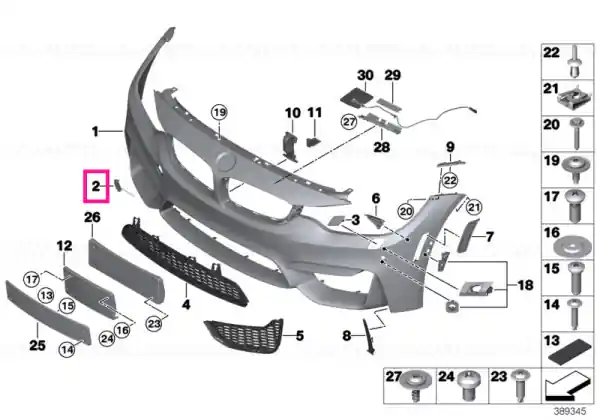 Comandă acum Flap, towing eye, primed - BMW