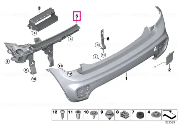 Ultima șansă Guide for bumper, side, right JOHN COOPER W. - BMW - Mini