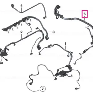 wiring harness, engine trans. module - BMW Plată sigură
