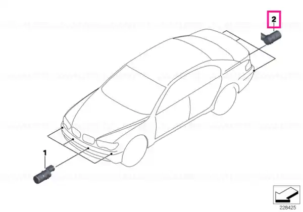 Senzor ultrasonic WA39 - BMW Plată sigură