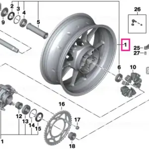 Cumpără acum Black rear wheel 6,0X17 - BMW Motorrad