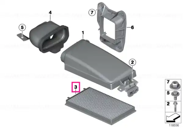 Recipient microfilter cărbune activ - BMW Super ofertă