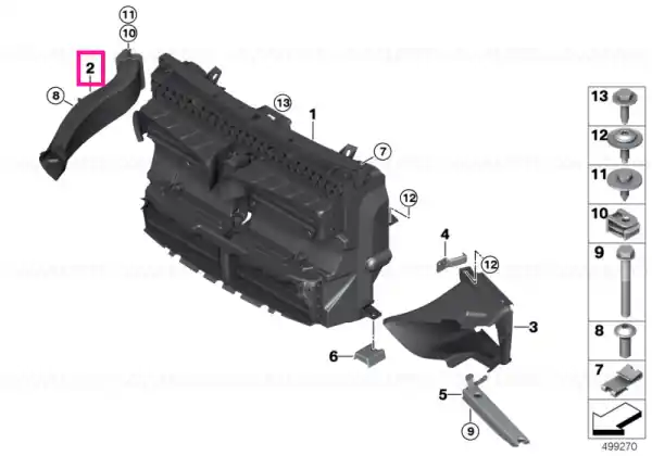 Air duct, brake, left - BMW Mai ieftin