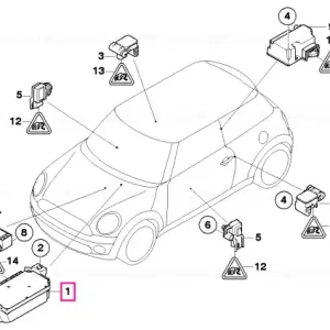 Plată securizată Control unit airbag - BMW - Mini