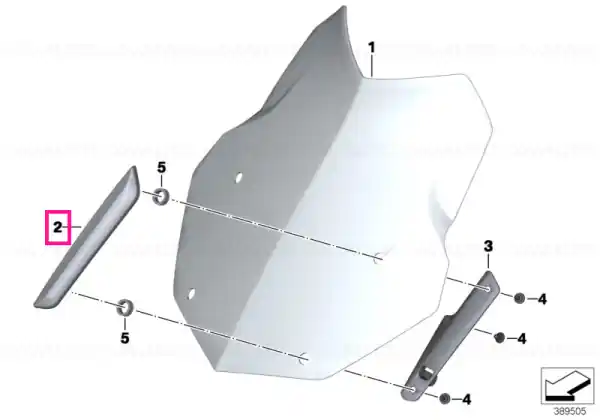 Trim parbriz stânga - BMW Motorrad Popular