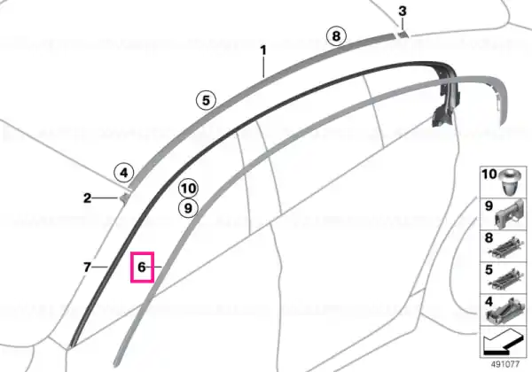 Promoție Finisher, side frame left ALU SATINIERT - BMW