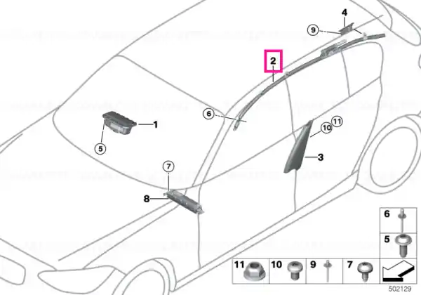 Head airbag, left - BMW Reducere de preț
