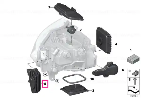 Heat sink, right - BMW Ieftin