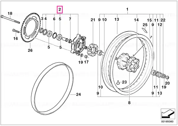 Transport gratuit Sprocket-wheel carrier - BMW Motorrad