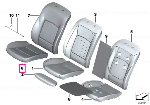 Transport gratuit Husă scaun Comfort piele perf. NAEW ELF.WEISS - BMW