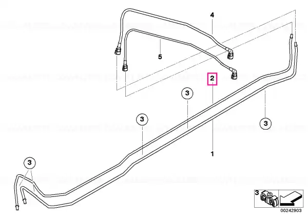 Fuel feed line - BMW - Mini Plată sigură