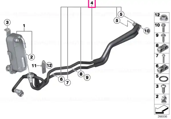 Reduceri Transmission oil cooler line - BMW