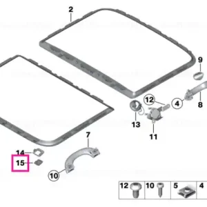Bestseller Husă microfon hands-free LIGHT BEIGE - BMW - Mini
