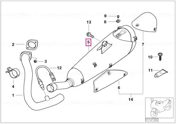 Catalyzer/rear silencer - BMW Motorrad Calitate înaltă