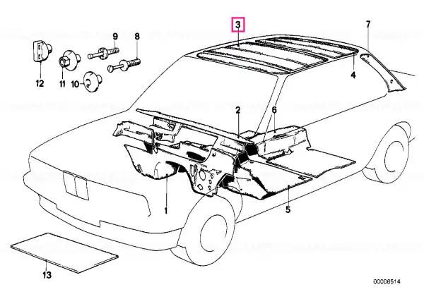 Ofertă de sezon Sound insulating roof front - BMW