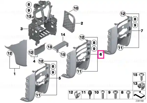 Capac consola centrală - BMW - Mini Reducere extra