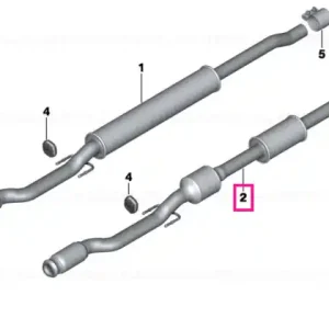 RP-catalyic converter + front muffler - BMW - Mini Cel mai vândut