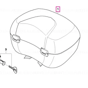 Bestseller Top case, granit-grau, large 49L - BMW Motorrad