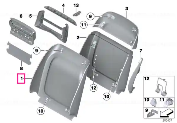 Rear section, basis VENETOBEIGE - BMW Livrare rapidă