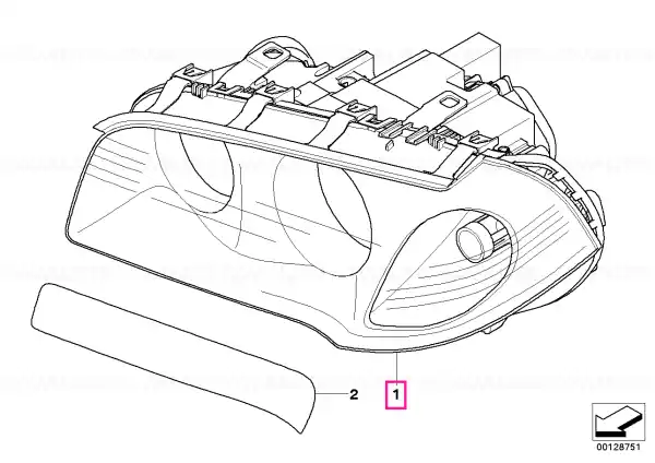 Vezi acum Bi-xenon headlight AKL, right - BMW