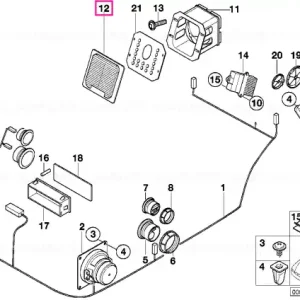 Acoperire subwoofer sus HARMAN KARDON - BMW Cel mai vândut
