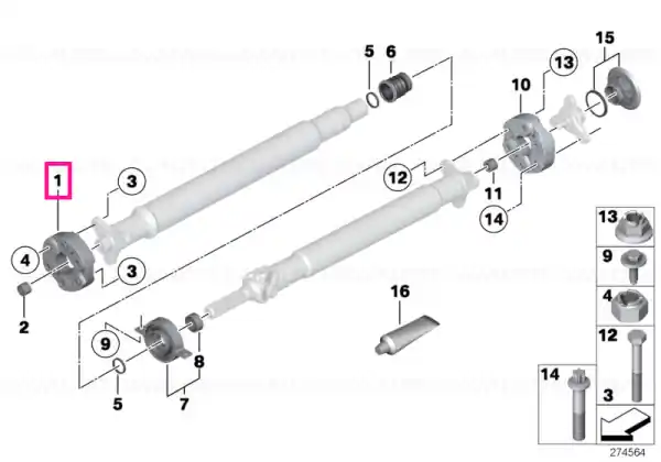 Discount Universal joint LK=110MM - BMW