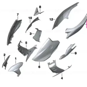 Tail cowling, left ALPINE-WHITE 3 - BMW Motorrad Reducere de preț
